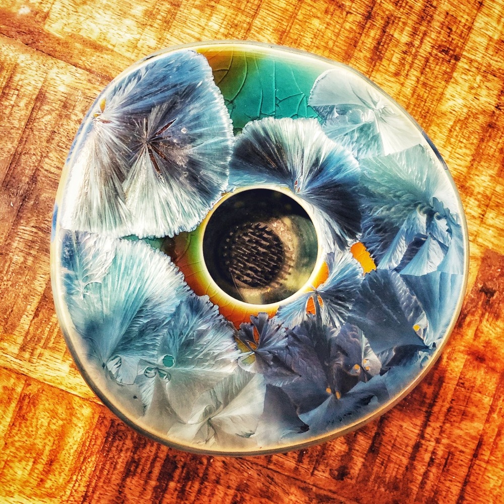 Hand thrown Ikebana pottery vase